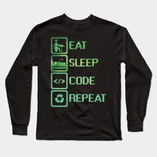 Eat Sleep Code Repeat Long Sleeve T-Shirt